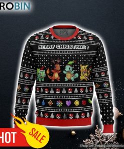 Pokemon Kanto Starters Ugly Christmas Sweater 3D For Men and Women