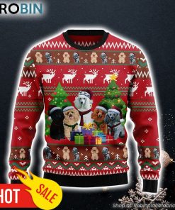 Poodle Family Snow Dog Lover Ugly Christmas Sweater Xmas Gifts For Him or Her