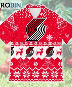 Portland Trail Blazers Ugly Christmas Design Short Sleeve Shirt