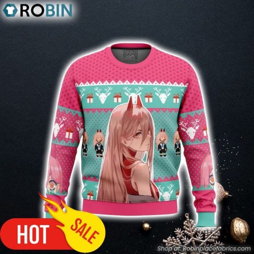 Power Chainsaw Man Ugly Christmas Sweater 3D For Men and Women