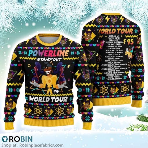 Powerline Stand Out Tour Christmas Ugly Sweater 3D Printed
