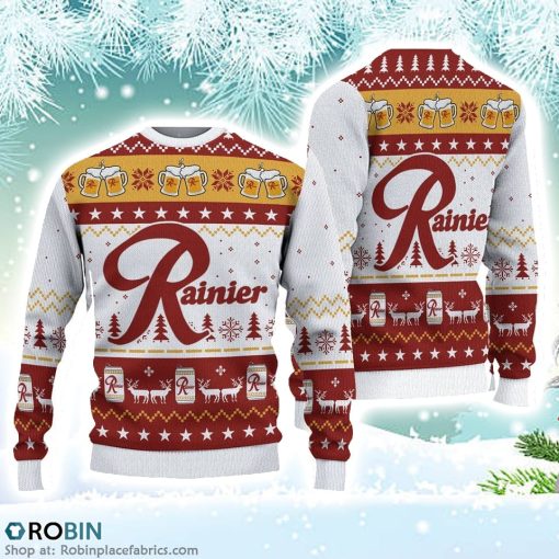 Rainier Beer Christmas Ugly Sweater 3D Printed Christmas