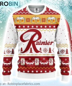 Rainier Beer Merry Xmas Gifts Ugly Christmas Sweater