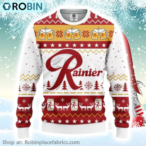 Rainier Beer Merry Xmas Gifts Ugly Christmas Sweater
