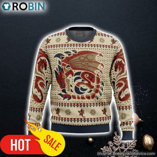Rathalos Monster Hunter Ugly Christmas Sweater 3D For Men and Women
