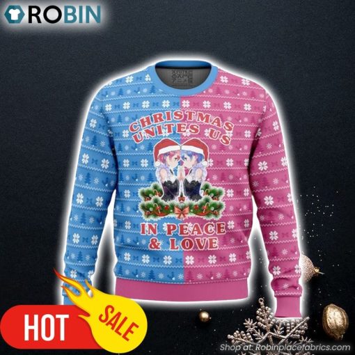 Re Zero Ram and Rem Christmas Ugly Christmas Sweater 3D For Men and Women