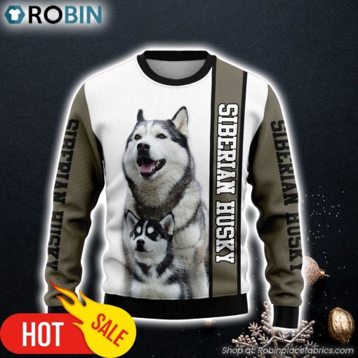 Rescued Siberian Husky Ugly Christmas Sweater Gift For Pet Lovers