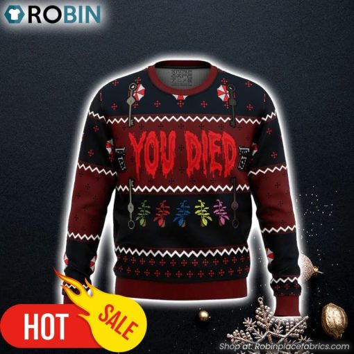 Resident Evil You Died Ugly Christmas Sweater 3D For Men and Women