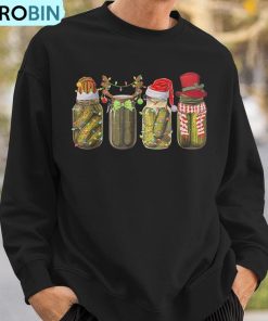retro-canned-pickle-christmas-light-xmas-pajama-pickle-lover-ugly-christmas-sweatshirt-3