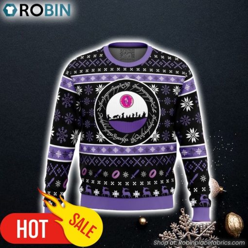 Ring Language Lord of the Ring Ugly Christmas Sweater 3D For Men and Women