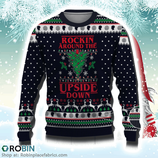 Rocking Around The Upside Down Stranger Things Ugly Christmas Sweater