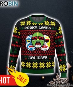 Rocky Loves Holidays 3 Ninjas Ugly Christmas Sweater 3D For Men and Women