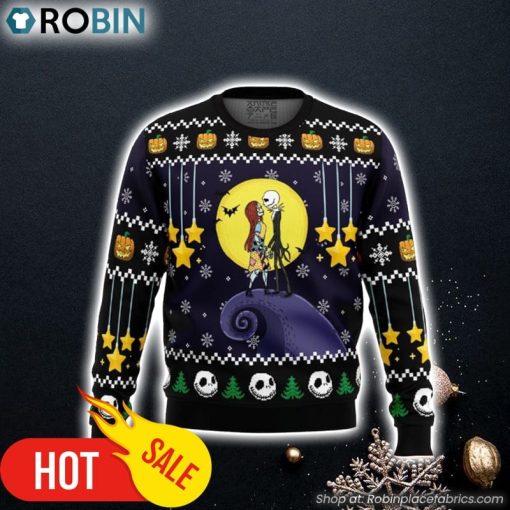 Romantic Nightmare The Nightmare Before Christmas Ugly Christmas Sweater 3D For Men and Women