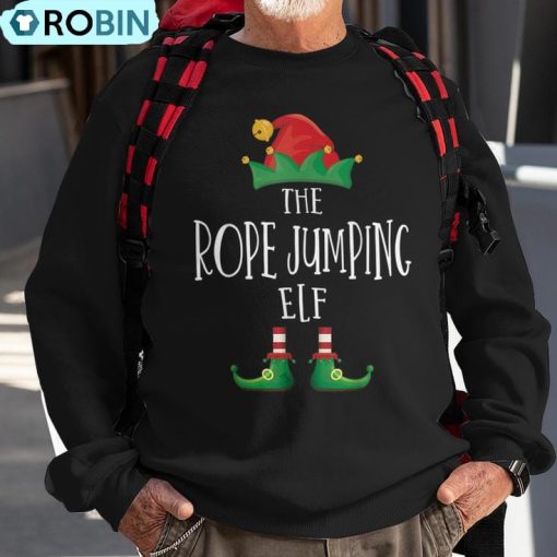 Rope Jumping Elf Family Matching Pajamas Christmas Ugly Christmas Sweatshirt