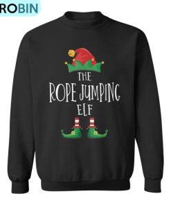 Rope Jumping Elf Family Matching Pajamas Christmas Ugly Christmas Sweatshirt