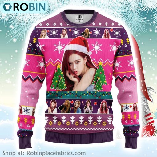 Rose Black Pink Music Band Ugly Christmas Sweater