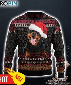Rottweiler Christmas Gift Dog Lover Ugly Christmas Sweater