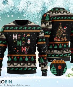 Rottweiler Christmas Ho Ho Ho Ugly Christmas Sweater