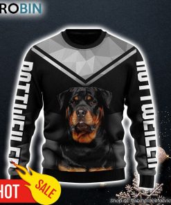 Rottweiler Dog Lover Black Ugly Christmas Sweater Christmas Gift For Friends