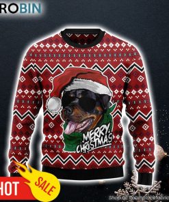 Rottweiler Merry Christmas Dog Lover Ugly Christmas Sweater