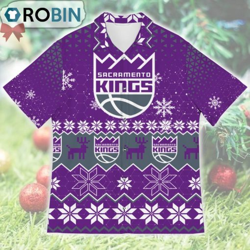 Sacramento Kings Ugly Christmas Design Short Sleeve Shirt