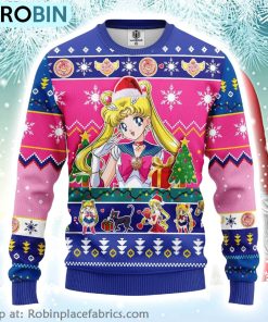 Sailor Moon Merry Xmas Gift Ugly Christmas Sweater