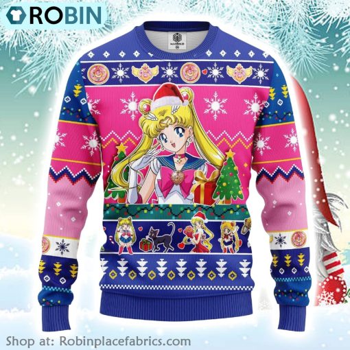 Sailor Moon Merry Xmas Gift Ugly Christmas Sweater