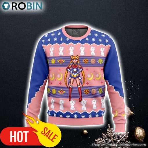 Sailor Moon Ugly Christmas Sweater 3D For Men and Women