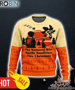 Samurai Champloo The Samurai Who Smells Sunflower This Christmas Ugly Christmas Sweater 3D For Men and Women Samurai Champloo The Samurai Who Smells Sunflower This Christmas Ugly Christmas Sweater 3D For Men and Women