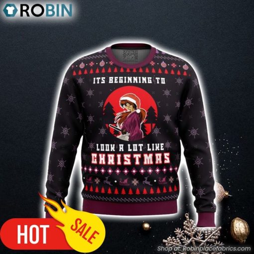 Samurai X Its Beginning To Look a Lot Like Christmas Ugly Christmas Sweater 3D For Men and Women