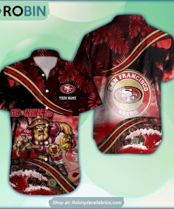 San Francisco 49ers Mascot 3D Printed Summer Hawaiian Shirt San Francisco 49ers Mascot 3D Printed Summer Hawaiian Shirt