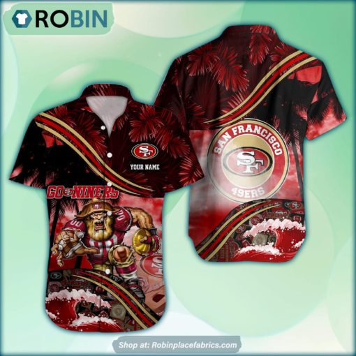 San Francisco 49ers Mascot 3D Printed Summer Hawaiian Shirt