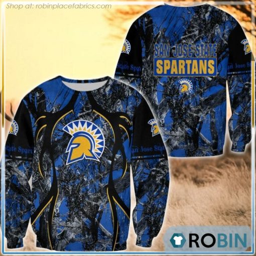 San Jose State Spartans Hunting Pattern All Over Print Sweatshirt