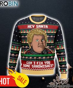 Sandwiches for Santa Bad Santa Ugly Christmas Sweater 3D For Men and Women