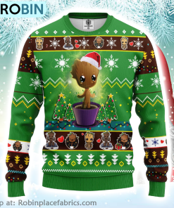 Santa Baby Groot Merry Xmas Gift Ugly Christmas Sweater