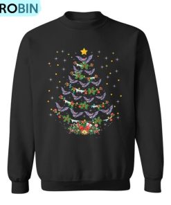 Santa Bat Bird Xmas Bat Christmas Tree Ugly Christmas Sweatshirt