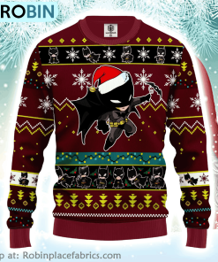 Santa Batman Dc Comics Logo Ugly Christmas Sweater