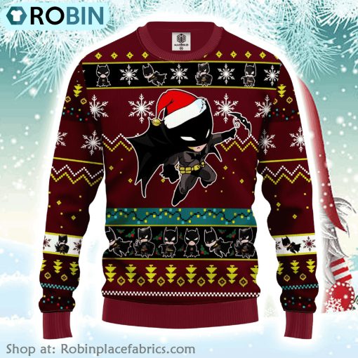Santa Batman Dc Comics Logo Ugly Christmas Sweater