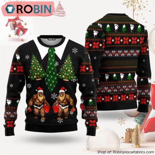 Santa Bigfoot Funny Vest Costume Ugly Christmas Sweater
