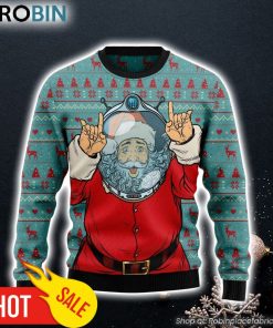 Santa Claus Astronaut Ugly Christmas Sweater