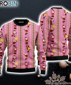 Santa Claus Climbing Pattern Ugly Christmas Sweater Gift For Christmas