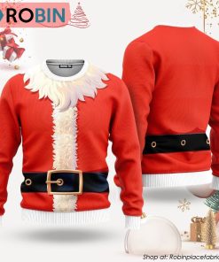 Santa Claus Costume Cosplay Pattern Ugly Christmas Sweater