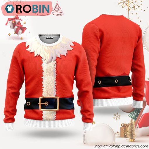 Santa Claus Costume Cosplay Pattern Ugly Christmas Sweater