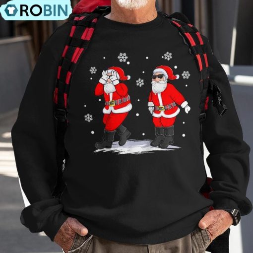 Santa Claus Griddy Dance Christmas Xmas Pajama Boys Ugly Christmas Sweatshirt