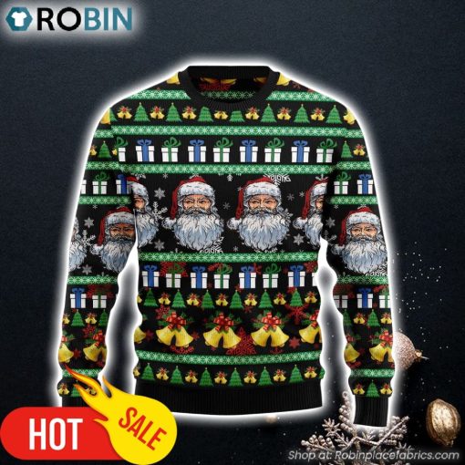 Santa Claus Jingle Bell Funny Ugly Christmas Sweater