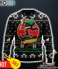 Santa Claus Skateboard Ugly Christmas Sweater Gift For Christmas