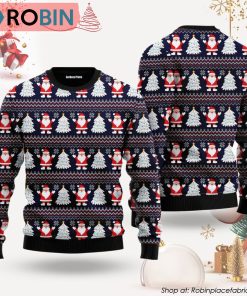 Santa Claus Under The Christmas Tree Ugly Christmas Sweater