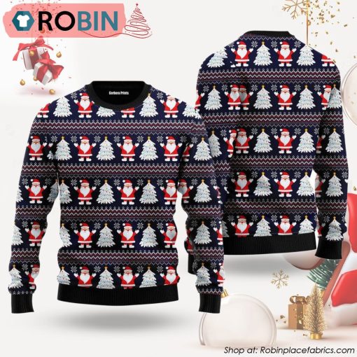 Santa Claus Under The Christmas Tree Ugly Christmas Sweater