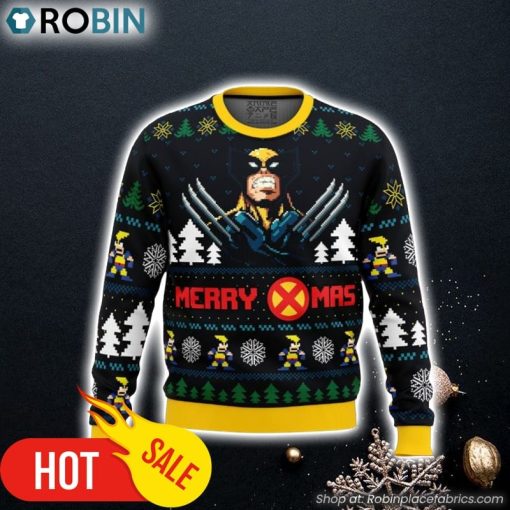 Santa Claws Wolverine Marvel Ugly Christmas Sweater 3D For Men and Women