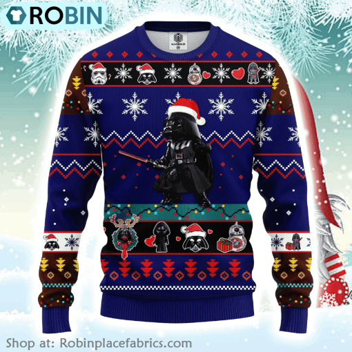 Santa Darth Vader Ugly Christmas Sweater